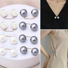 2pcs Pearl Jeans Ankle Clip, Chest Anti Light Needle, Anti Stepping Slipper Buckle, Pants Length Adjuster ﻿ - Multicolor - View 3