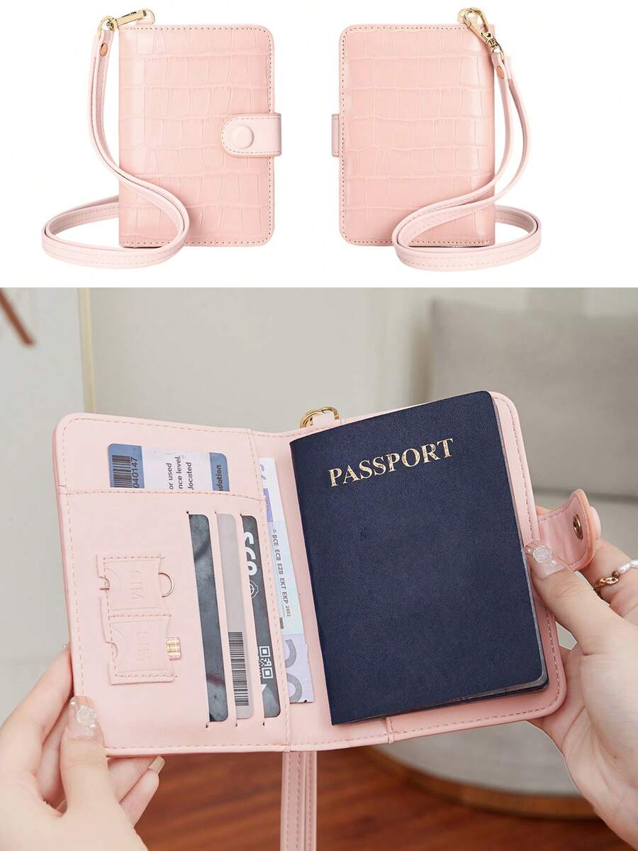 CHARM INFINITE 防刮PU皮革护照夹 RFID屏蔽旅行现金证件收纳包