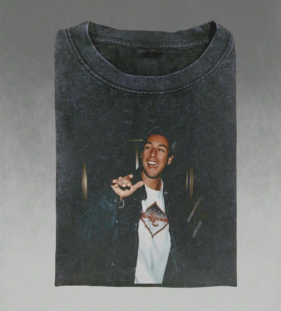 Vintage Adam Sandler Graphic Tee 90s Movie Shirt (1) - màu đen - Xem 1