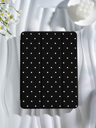 Polka Dot & Minimalist Pattern Tablet Protective Case, Compatible With  9.7/10.2/10.5/10.9/12.9/Pro 11 (10th Gen), Galaxy Tab S6 Lite 10.4", Kindle Paperwhite 12th Gen (2024), Kindle 11th Gen (2022), Offers Soft Shock-Proof Protection, Supports Smart Stand/Auto Wake/Sleep Function