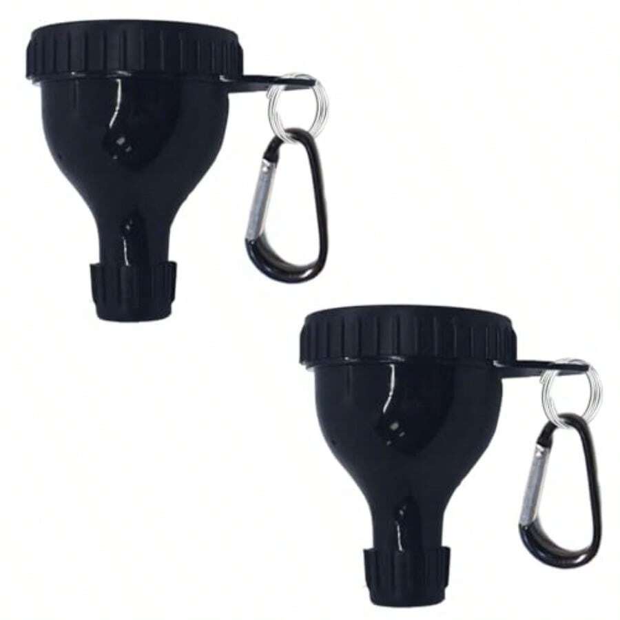 2 Pack Protein Powder Container To Go With Mini Funnel And Keychain For Shakers - Compact Portable Design For Travel And Gym Use - -Đen- - Xem 1