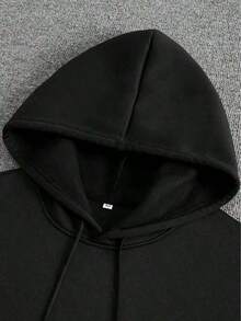 Polyester Fiber Men's Hooded Sweatshirt With Long Sleeved ,Halloween Spider Spider Web Pattern Print, Fashionable And Loose Casual Fleece Sweatshirt Suitable Autumn And Winter Wear On Street2026Unisex Casual-Shirts - 黑5 - 查看 3