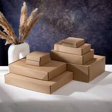 5/10个装飞机造型方形纸盒，特制硬牛皮纸飞机造型礼盒，优雅礼品盒 - 礼品包装的理想之选：珠宝、手工皂、婚礼礼物 - 纸艺装饰包装礼盒 - 彩色 - 查看 2