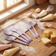 6pcs Silicone Baking Set - Silicone Spatula, Silicone T-Shaped Spatula, Silicone Basting Brush. Heatproof Multi-Purpose Baking Set - Multicolor - View 13