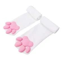New Cat Paw Socks For Women And Girls, Kawaii 3D Cat Claw Toe Socks, Cute Gift, Lolita Paw Pads, Cat Paw Pad, Thigh-High Socks UXGA - White - 查看 2