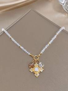 1 chiếc mặt dây chuyền hình thánh giá tối giản độc đáo, dây chuyền hạt thánh giá cho nữ, dây chuyền thép không gỉ, thích hợp làm trang sức hàng ngày, dự tiệc, ngày Valentine, ngày của Mẹ. - Nhiều màu - Xem 13