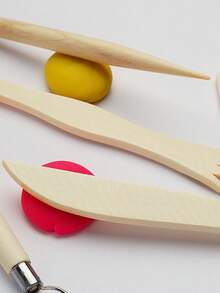 陶艺工具套装，陶艺工具，工具套装，陶艺聚合物粘土工具，陶瓷工具，带点彩工具的粘土雕塑工具，用于造型、打磨、清洁、雕刻、塑形和雕塑的造型粘土 - 彩色 - 查看 2