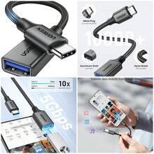 Adaptador USB C Macho a USB 3.0 Hembra, Cable OTG C Adapter Compatible con Thunderbolt 3, MacBook Pro, iPad Pro, Note S23 S22 S2 - como en la foto - Ver 1
