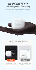 Lenovo 联想LP40真无线蓝牙耳机，高品质蓝牙耳机，具备双通道降噪、低音控制、触控功能、超长续航，联想原装耳机 - Thinkplus LP40 - 查看 8