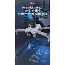 Drone i7 Pro Con Dos Cámaras 720P Control remoto de pantalla 2 baterías Cámara ajustable eléctricamente a 90 grados Dron - Blanco - Ver 7