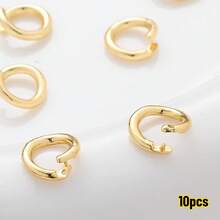 5/10pcs 8mm Copper/Silver/Gold Open Jump Rings, Suitable For Pearl Necklace, Bracelet, Jewelry Making - Jump Rings - View 12
