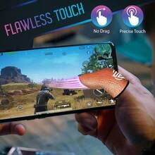 Finger Sleeves 6-Pcs,Ultra-Thin Carbon Fiber,Anti-Sweat & Anti-Slip,Universal For All Phones & Tablets - 霓虹核 - 查看 4