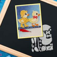 1pc Duck Shaped Paper Cutting Mold - Suitable For Paper Craft, Card Making, Scrapbooking Decoration, Metal Construction - Multicolor - View 4
