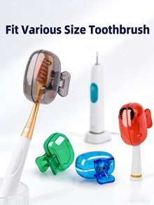 4Pc Travel Toothbrush Head Cover – Compact Protective Case With Secure Clip For On-The-Go Hygiene. Lightweight, Dustproof, Water-Resistant Cap For Hygienic Storage, Sleek Modern Design. Ideal For Business Trips, Outdoor Adventures, Hotel Stays, Commutes, And Gym Bag Use. Spring & Summer Travel Essential, Perfect For Daily Grooming And Valentine's Day Carry. - 彩色 - 查看 4