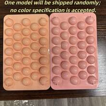 1 khay đựng đá viên kích thước ngẫu nhiên có nắp (nhỏ/trung bình/lớn), khuôn làm đá viên tủ lạnh, khuôn làm đá viên tròn mini, phù hợp với trà, cà phê - Hồng - Xem 11