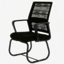 Minimalist Modern Office Chair – Metal Frame, Soft & Comfortable, Home & Office Use, Multiple Colors Available - 黑色 - 查看 8