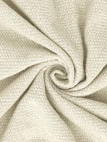 春夏女士优雅奶油色针织上衣，豹纹饰边，V领系带无袖波西米亚风日常款 - 彩色 - 查看 7