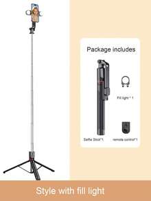 1.8m Bluetooth Remote Control Selfie Stick With Phone Holder, Suitable For Video Recording, Life Logging, Extendable, 360° Rotation, Anti-Shake, Foldable & Portable Tripod Monopod, Compatible With IOS And Android Phones, Applicable For Summer Vacation, Travel, Lighting, Outdoor Activities, Live Streaming, Vlogging And More - Multicolor - View 10