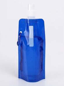 1 pieza Bolsa de agua plegable portátil, material grueso, adecuada para uso doméstico, deportivo y al aire libre, fácil de transportar, capacidad de 480ML - Multicolor - Ver 8