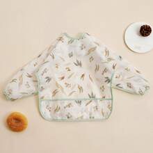 1 pieza Babero impermeable de manga larga, babero para alimentación de bebé, unisex, adecuado para bebés e infantes - Multicolor - Ver 13