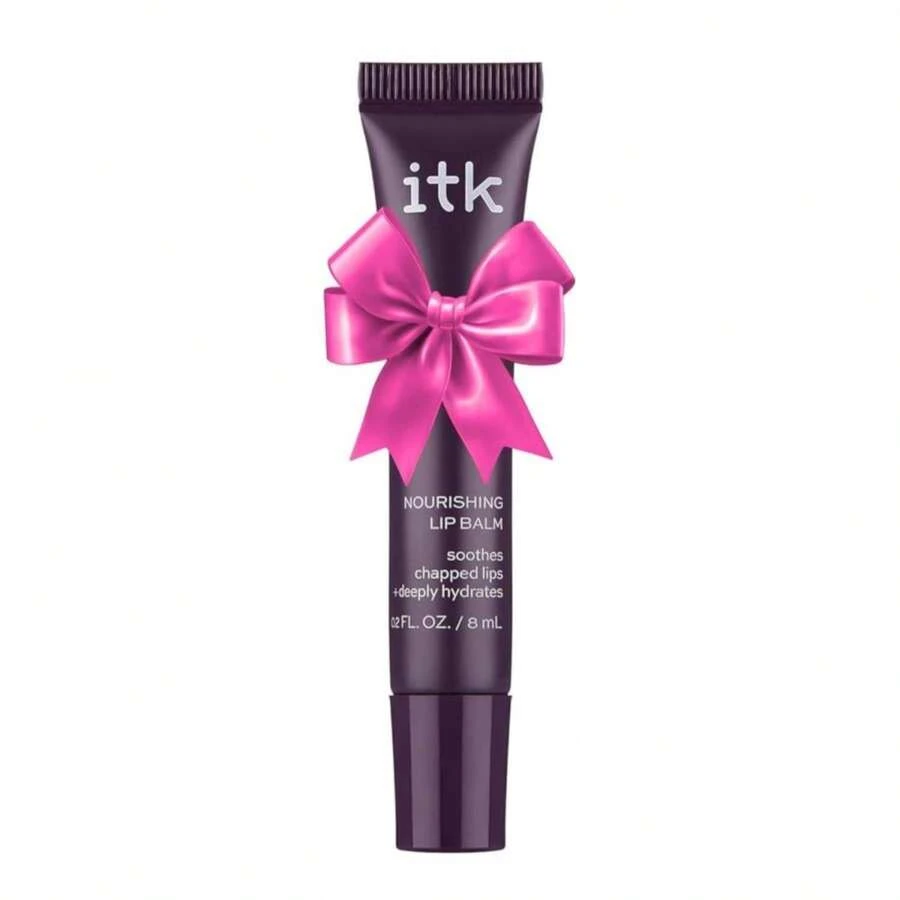 ITK Nourishing Lip Balm - Hydrate Dry, Chapped Lips With Shea Butter + Coconut Oil + Vitamin E - Moisturizes + Soothes Chapped Lips - Glossy, Fragrance Free, Clear, 02 Oz - White - 查看 1