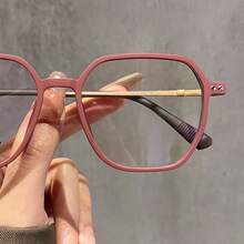 New Ultra-Light Frosted Large-Frame Non-Prescription Glasses - 橙棕色 - 查看 8