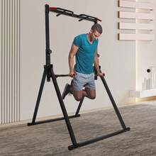 Power Tower Pull Up Bar Free Standing, Adjustable Foldable Pull Up Station, Multi-Function Home Gym, Strength Training Fitness Equipment, Triangular Design, For Home Outdoor - Black - View 3
