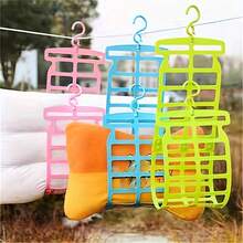 家用枕头式晾衣架，塑料防风衣夹，多功能户外阳台晾衣架，枕头夹式晾衣架，塑料多功能双钩晾衣架，晾衣架，衣夹，防滑晾衣架 - 彩色 - 查看 3