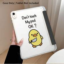 1个亚克力水晶小鸡彩绘平板电脑保护套，带支架，兼容荣耀/苹果/三星Galaxy等主流平板电脑型号，可折叠防弯折，硅胶加固边角，自动唤醒/睡眠功能，内置笔槽，多角度可折叠支架 - 完美日常保护，理想礼物 - 彩色 - 查看 5