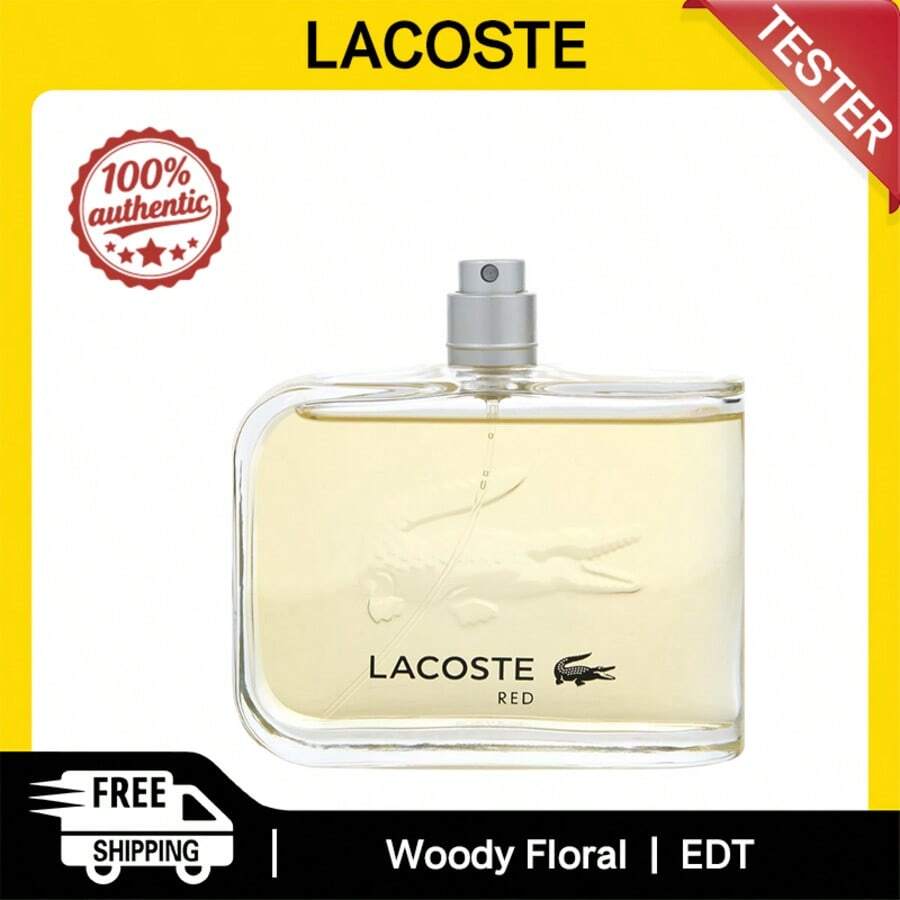 Lacoste Tester Red Style In Play Men Eau De Toilette Spray 125ml Floral Woody Notes Authentic Original Long-Lasting Fragrance Men's Perfume - 花香木質調 - 查看 1