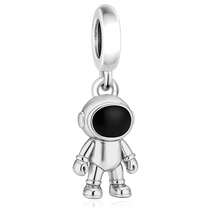 HuooNew 1件简约925纯银宇航员造型吊坠，男女皆宜的生日礼物 - 銀色 - 查看 7