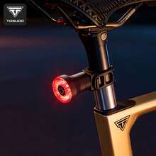 TOSUOD Super Bright Bicycle Tail Light, USB-C Rechargeable Warning Light With Brake Sensing Function, 5 Lighting Modes, IPX5 Waterproof Aluminum Alloy Bicycle Accessory - Multicolor - View 7