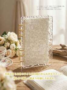 Savings Binder With Sealable Saving Envelopes, Household Management, Envelope Refills, Bag Separation, Piggy Bank Saving Challenge, 1 Million Yen Challenge, Savings, Receipt Organization, Oshikatsu | Cute Acrylic Cover, A6 Savings Notebook, 6 Recording Cards, 6 Double Pockets, Stationery Set - Màu be - Xem 2