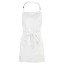 Delantal de chef para hombres y mujeres, delantal profesional de camarero/a con 3 bolsillos, delantal blanco corto ajustable - -Blanco- - Ver 1