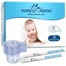 Easy@Home 50 LH Ovulation Test Strips + 50 Urine Cups: Ovulation Test Predictor Kit, Powered By Premom Ovulation Tracker App - 50LH + 50 Cups - View 1