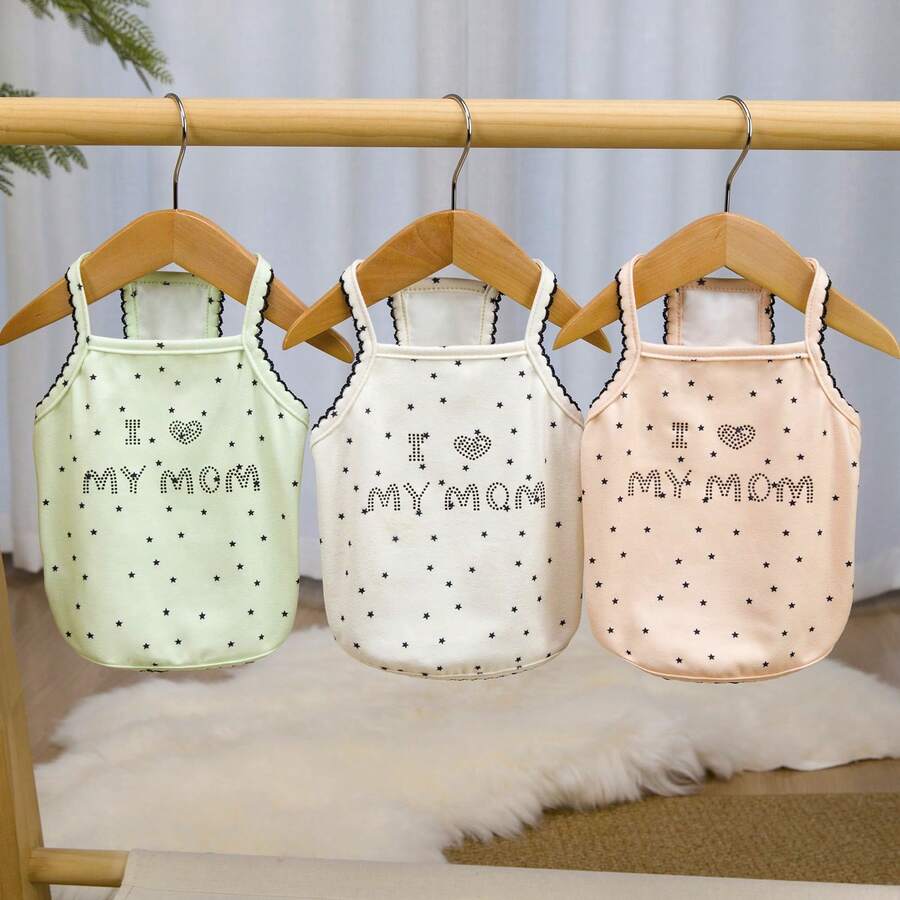 Colete respirável floral para animais de estimação, novo design, roupa de desenho animado para gatos, roupa para cães pequenos, colete refrescante para primavera/verão.