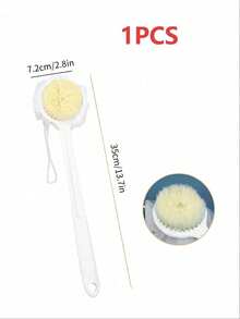 1 pieza Cepillo de baño suave de mango largo color rosa de Japón, cepillo de baño multiusos para exfoliar la espalda y limpiar la ducha, decoración del hogar y del baño, decoración de otoño, de vuelta a la escuela - Rosa - Ver 8