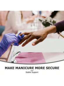 U型可调节美甲手托,白色PU皮革人体工学美甲护理手托,专业美甲沙龙美甲护理专用,便携式美甲艺术手托架,适用于凝胶美甲、亚克力美甲和延长甲,防滑底座,高度和角度可调节,易于清洁,是美甲师、学生和沙龙老板的完美礼物。 - 彩色 - 查看 10