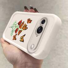 蝶と花の茎のスマホケース、 Pixel 9、8、7 Pro 5G対応、滑りやすいり止まりめ保護するカバー、スマートフォンケース。  Pixel 8A、9A、10、 11/12/13/14/15/15pro/15 Plus/15 Promax/11pro/12pro/13pro/14pro/12mini/13mini/11promax/12promax/13promax/14promax/14plus/5に対応。 - クールブラウン - チェックする 7