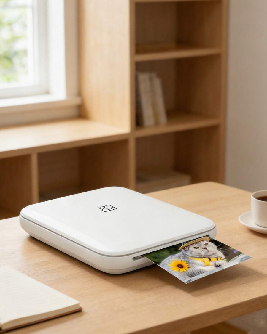 HPRT Printer Foto Saku, Mini Portabel Rumah, Bluetooth Nirkabel, Warna 3 Inci, Kertas Foto Perekat, Video AR, Koneksi Multi-Bluetooth, Printer Termal MT53 - Putih - View 1