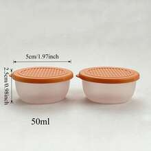 2/6个装可爱卡通图案塑料酱料杯，带盖，便携式密封调味碟，调味品容器，沙拉番茄芥末酱储存容器，可重复使用，适合学生和成人居家、学校、宿舍、办公室、户外露营、野餐、旅行等场合使用。 - 彩色 - 查看 22