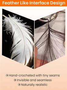 5pcs Black Natural Curly 3rd Generation Crochet Knitted Human Hair Extensions, Feather-Like Texture, 10-26 Inches Length, 250g Weight, Suitable For Dreadlocks & Bohemian Braids - Natural Black - View 9