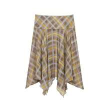 DEEKA Women's Spring/Summer Plaid A-Line Skirt, Fashionable Minimalist European And American Style - Lattice - View 7