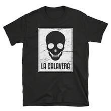 Camiseta de Lotería La Calavera (Unisex) Camiseta desgastada con tarjeta de lotería - Negro - Ver 1