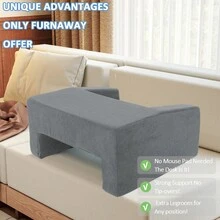 Multi-Functional Lap Pillow Desk - GamingPillow For Lap, Reading Pillow For Adults &Book Pillow With Storage And Adjustable - 淺灰色 - 查看 2
