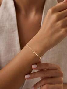 FOREVER QUEEN 1条925纯银女士星形链手链，六边形星形手链礼品 - 手鍊 - 查看 2