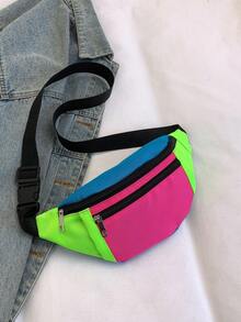 Nueva bolsa de cintura de patchwork para mujer, bolso bandolera, bolso de pecho de moda - Multicolor - Ver 9