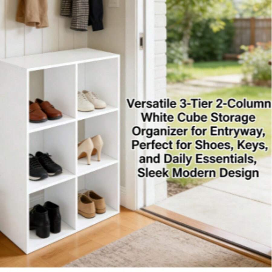 6 Cube Storage Organizer – White Modular Shelving Unit For Bedroom & Living Room | Home Organization Essential - 白色 - 查看 1
