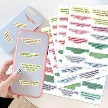 100pcs/5sheets Inspirational Bible Verse Stickers - Christian Religious Motivational Self-Adhesive Decals With Jesus Quotes For Water Bottles, Laptops, Phonecase, Journaling & More - D - 查看 4