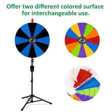 WinSpin 24" Pop Up Displays Spinning Prize Wheel Adjustable Height DIY Modular Spin Doodle Game For Events - Black & Blue - View 4